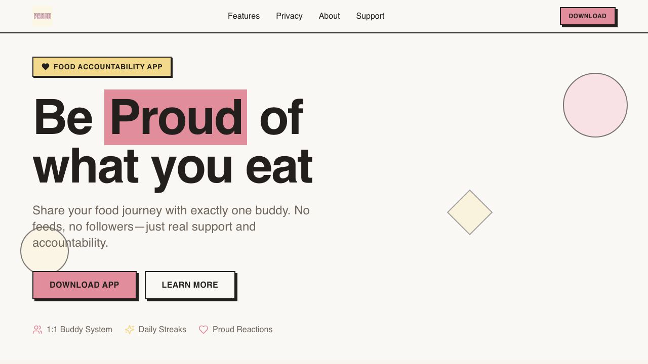 Proud - Food Accountability App